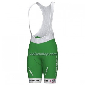 Fietsbroek Kort met Bretels 2023 Bardiani-CSF Faizane - Groen Wit